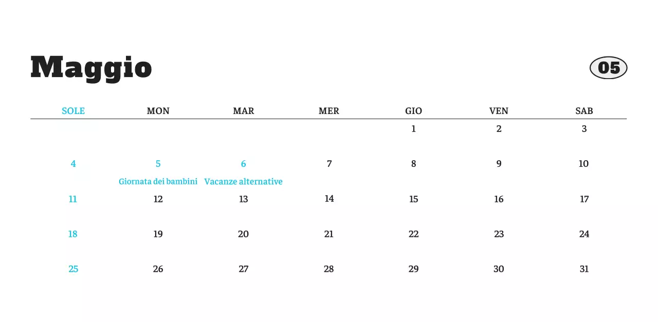 Calendario fotografico degli animali del balletto bianco e ordinato