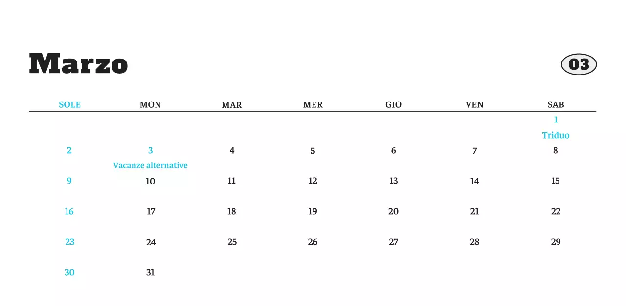 Calendario fotografico degli animali del balletto bianco e ordinato