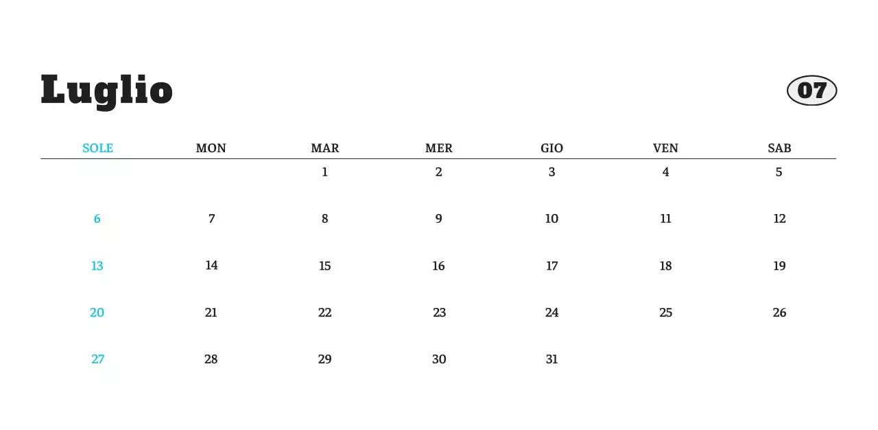 Calendario fotografico degli animali del balletto bianco e ordinato