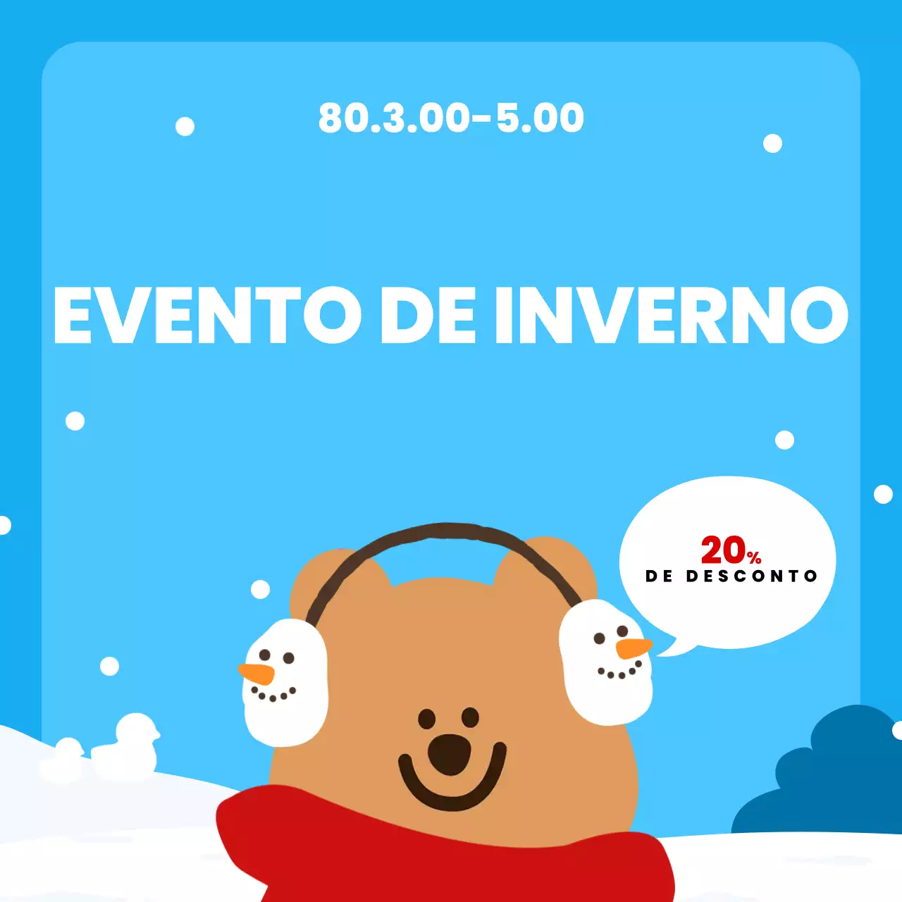Eventos de inverno acolhedores em azul claro