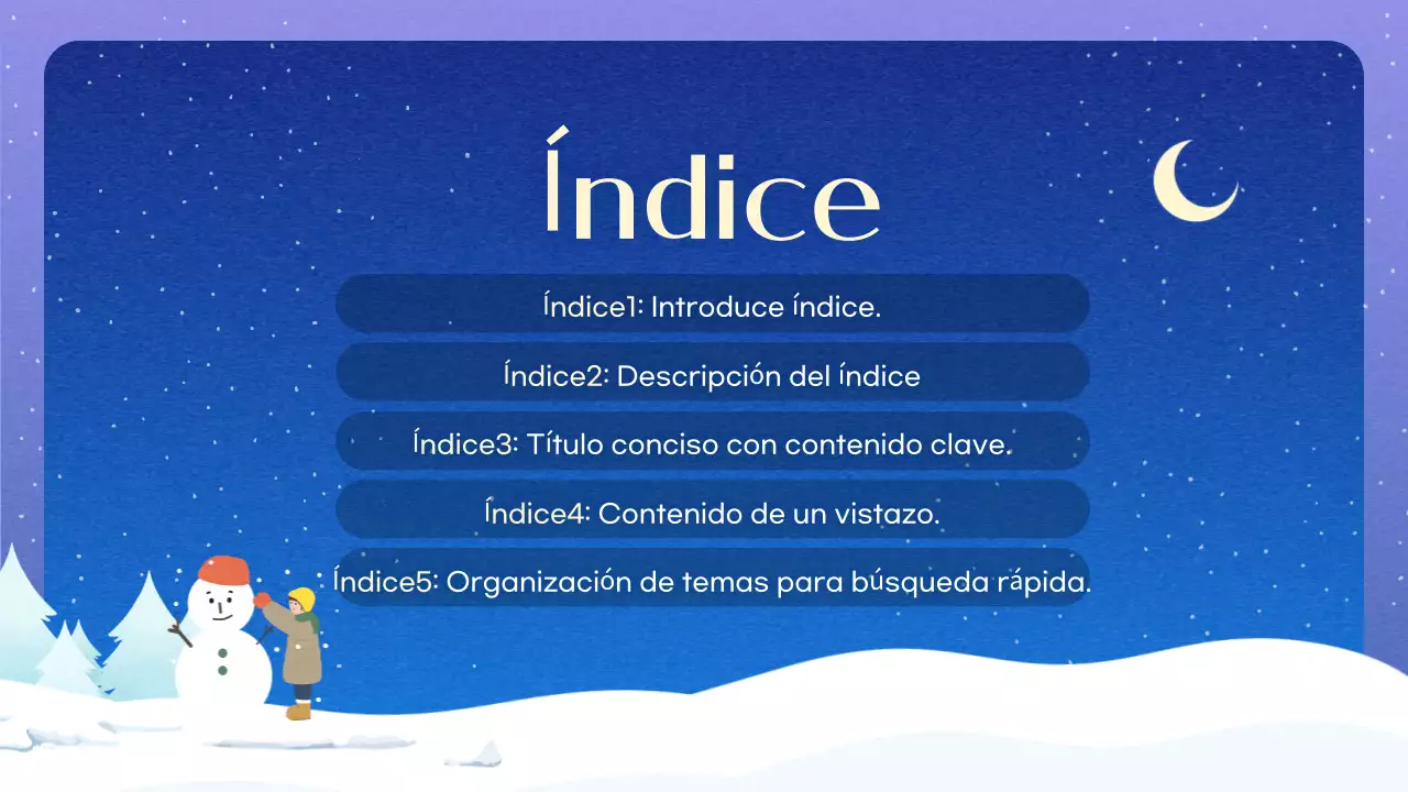 Fondo de invierno azul y sencillo Descripción