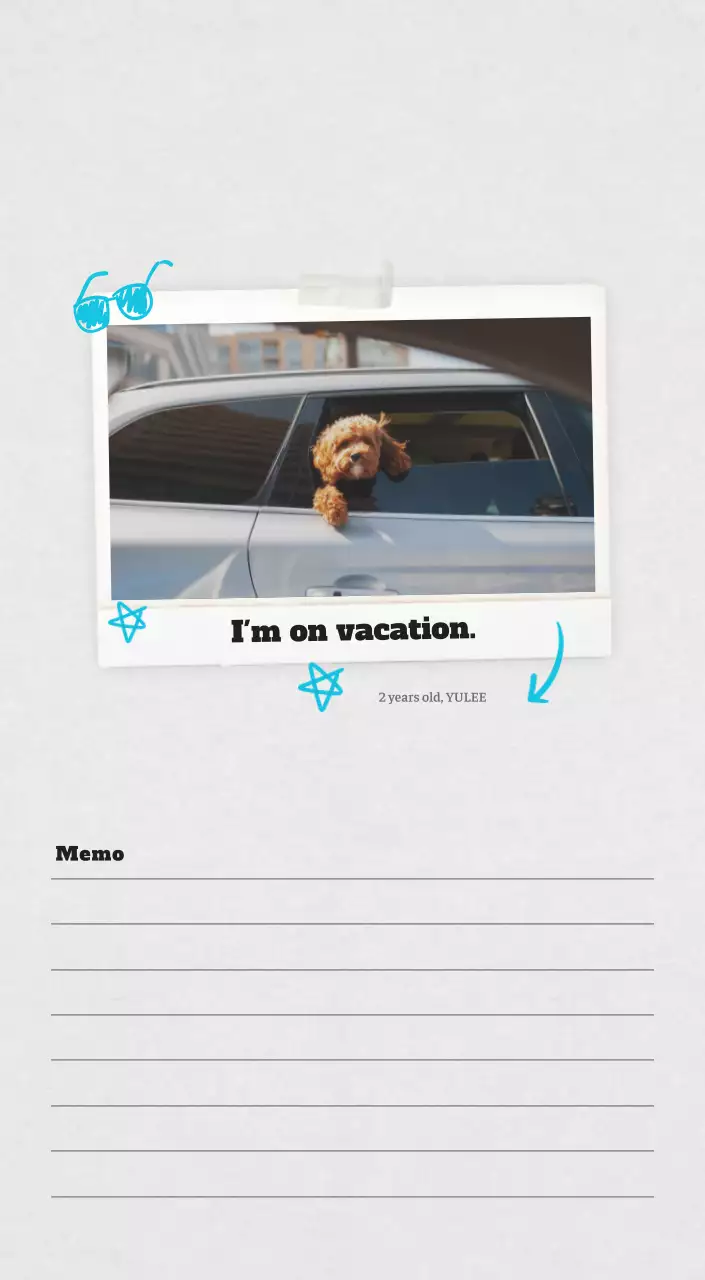 White neat pet photo calendar