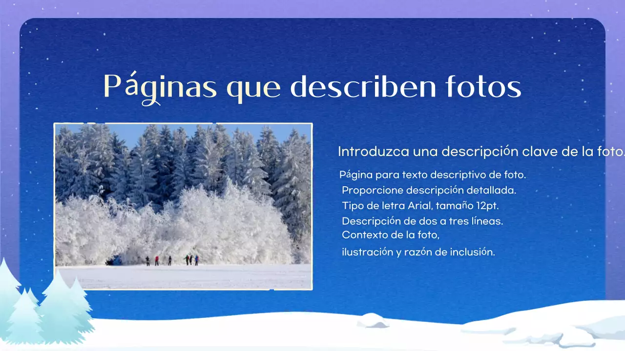 Fondo de invierno azul y sencillo Descripción