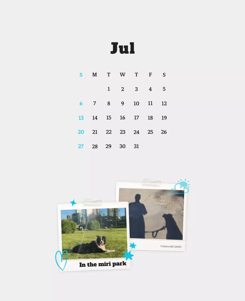 Kalender Foto Binatang Balet Putih Rapi