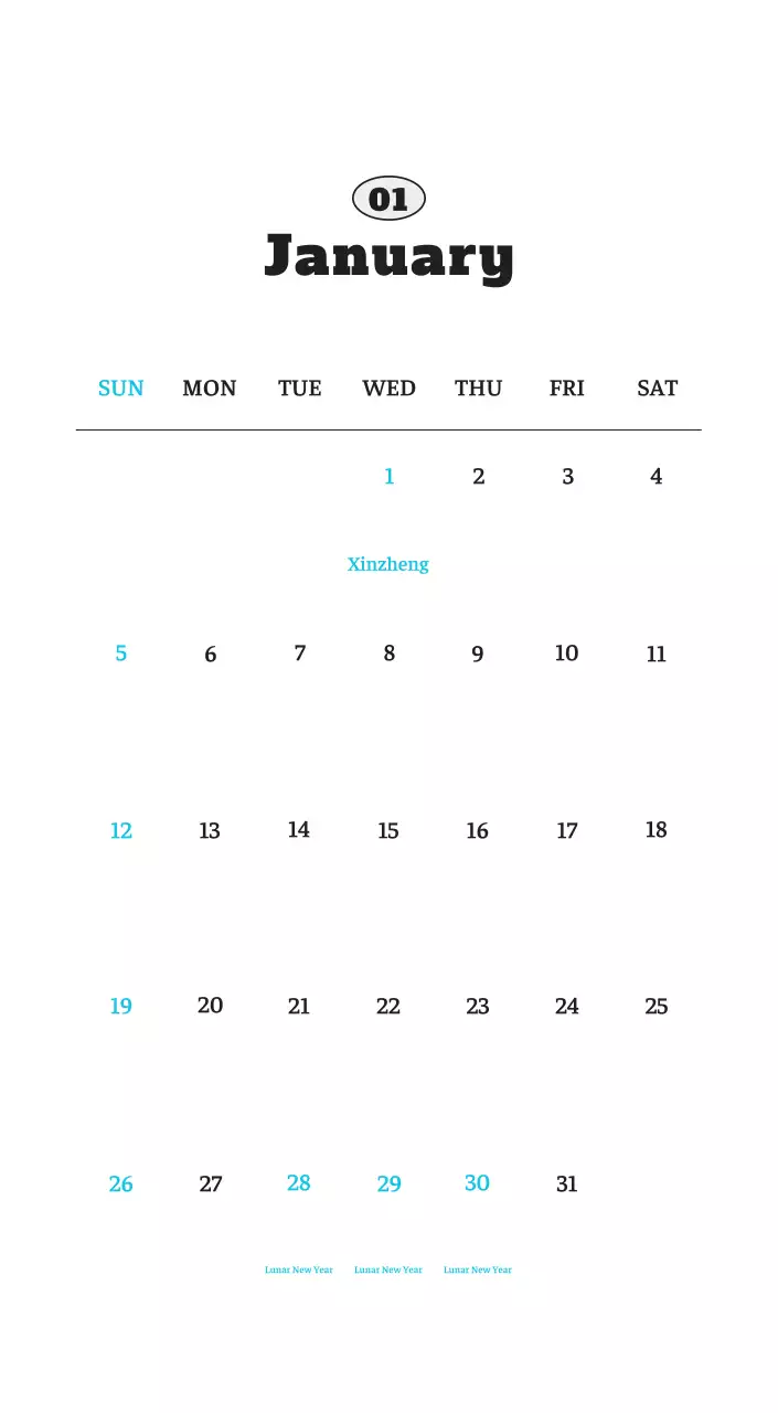 White neat pet photo calendar