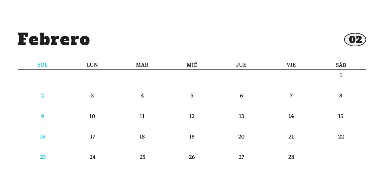 Ballet Blanco Neat Animal Foto Calendario