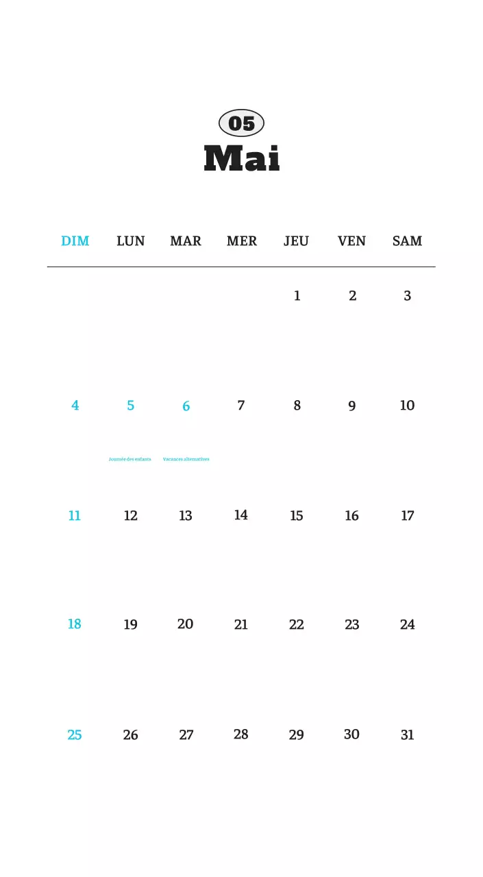 Calendrier photo blanc Neat Ballet Animal