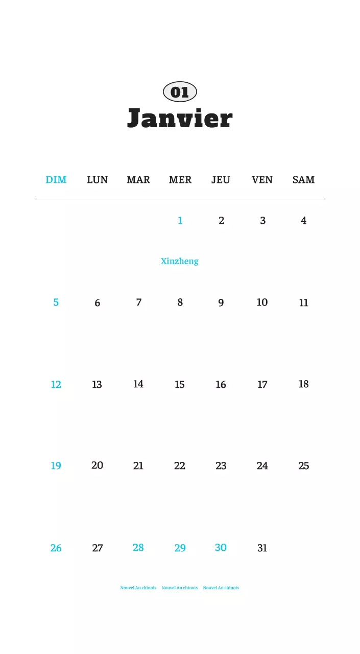 Calendrier photo blanc Neat Ballet Animal