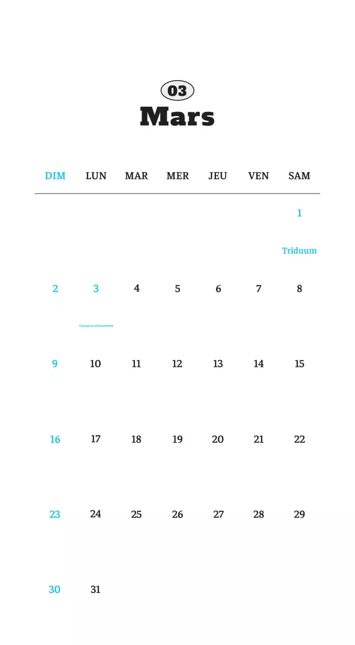 Calendrier photo blanc Neat Ballet Animal