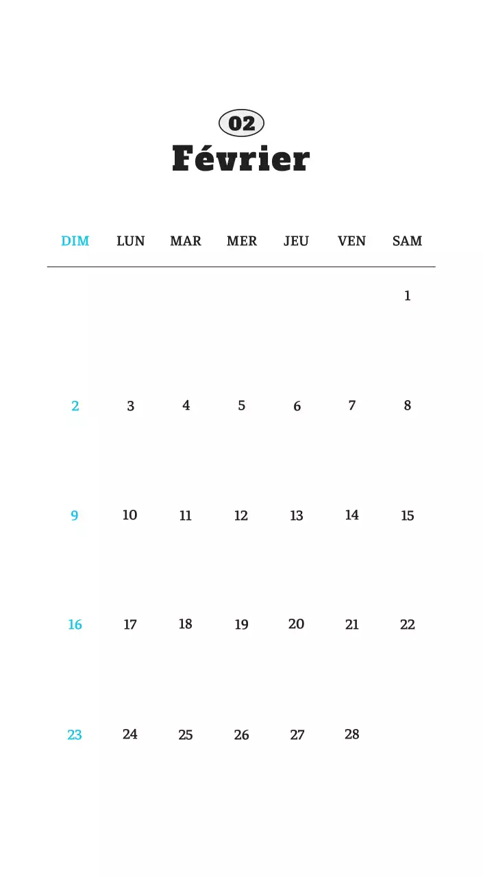 Calendrier photo blanc Neat Ballet Animal