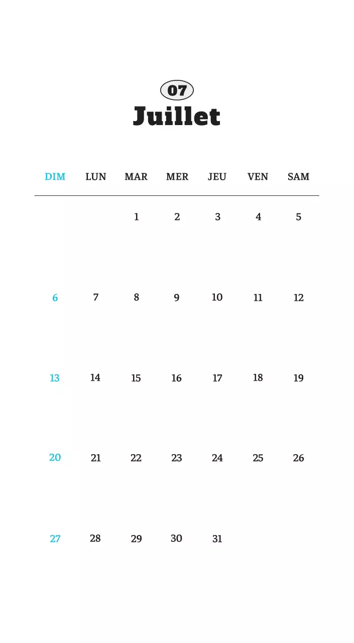 Calendrier photo blanc Neat Ballet Animal