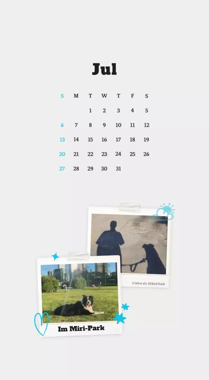 Weißer Neat Ballet-Tier-Fotokalender