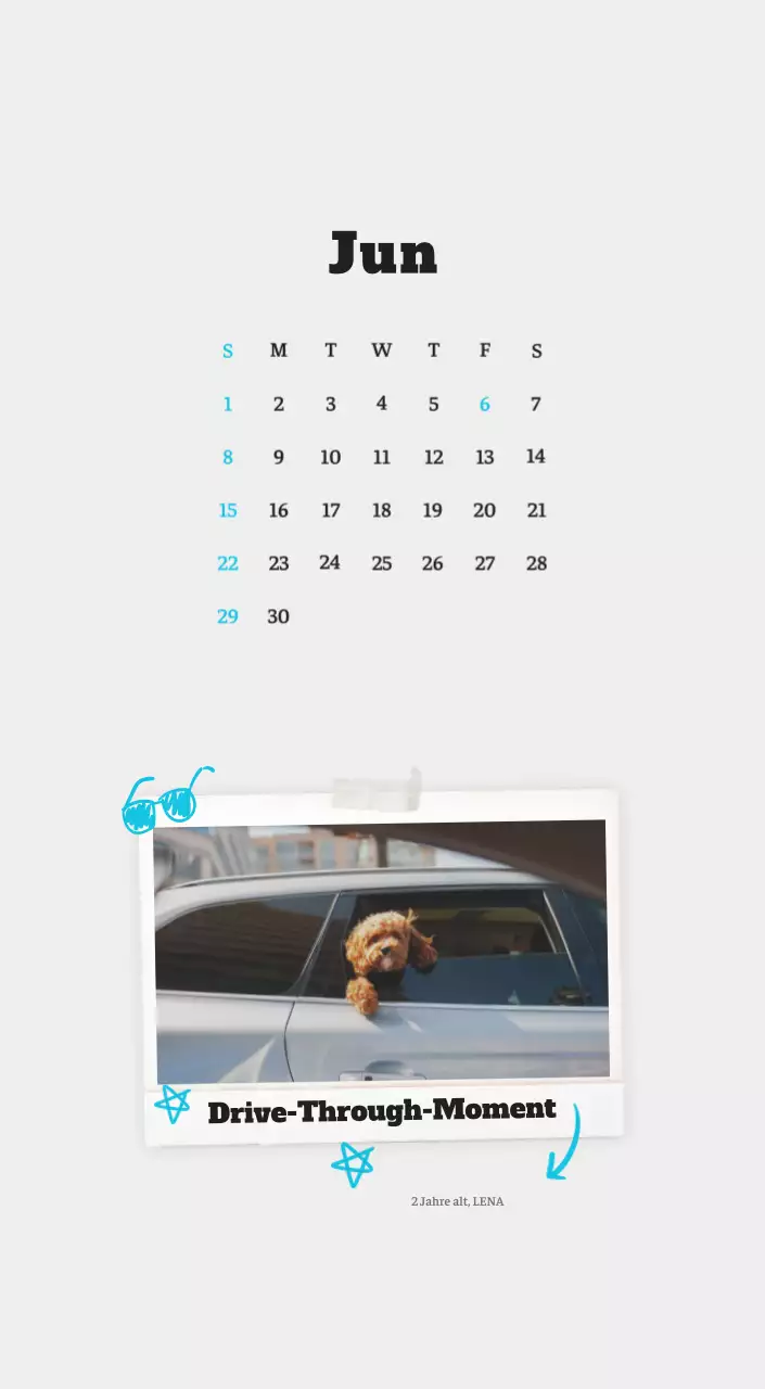 Weißer Neat Ballet-Tier-Fotokalender