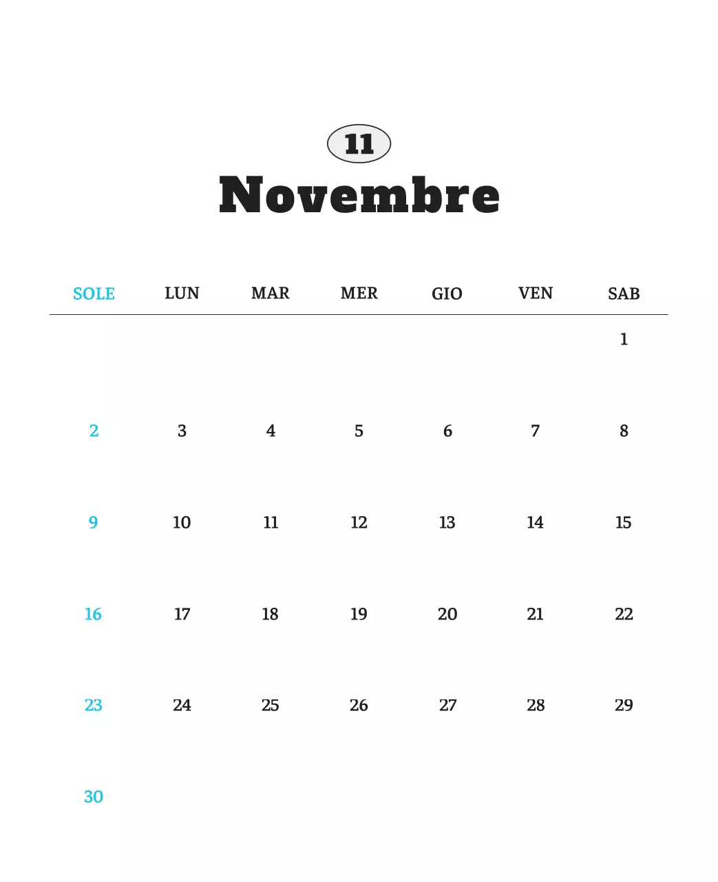 Calendario fotografico degli animali del balletto bianco e ordinato