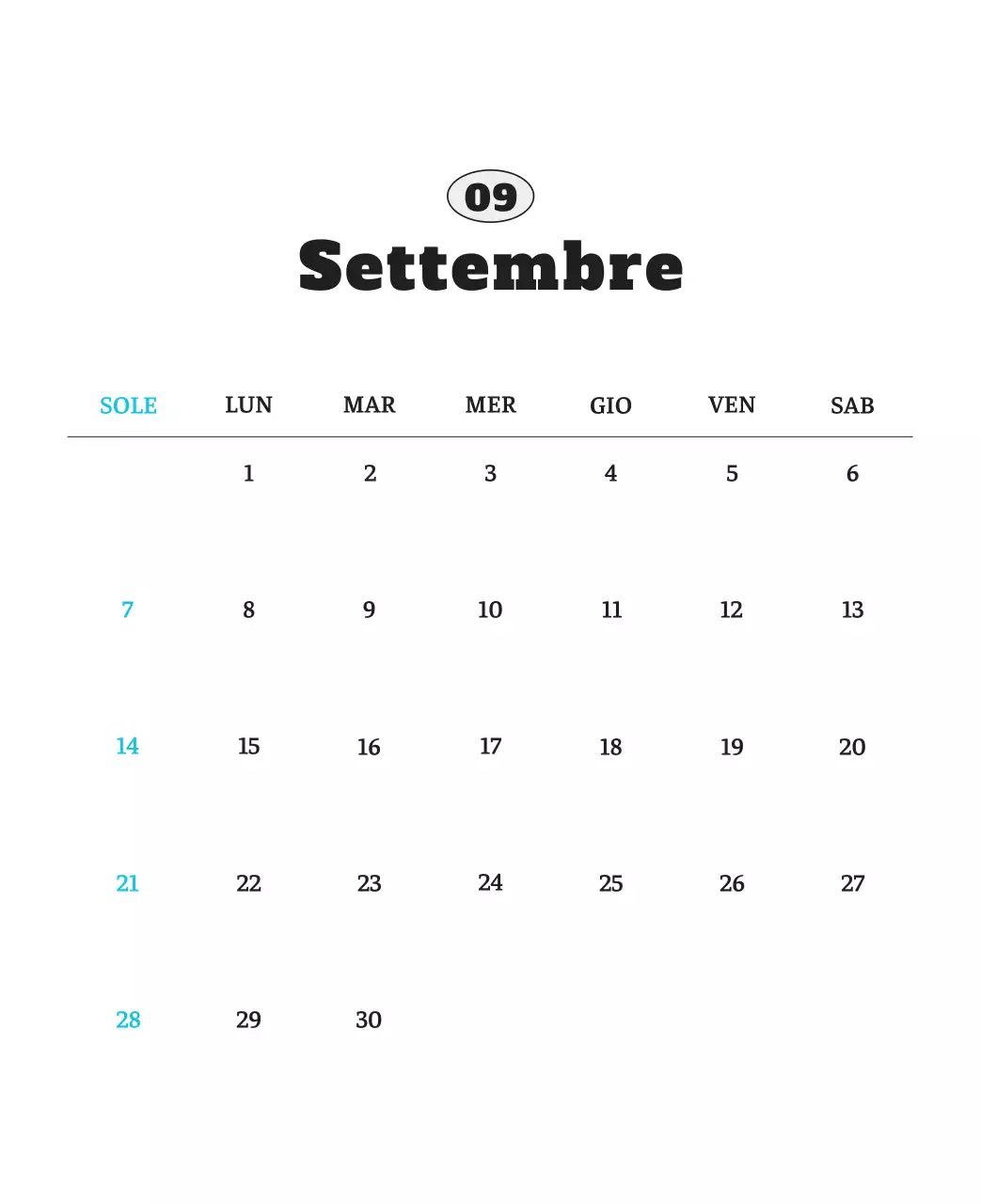Calendario fotografico degli animali del balletto bianco e ordinato