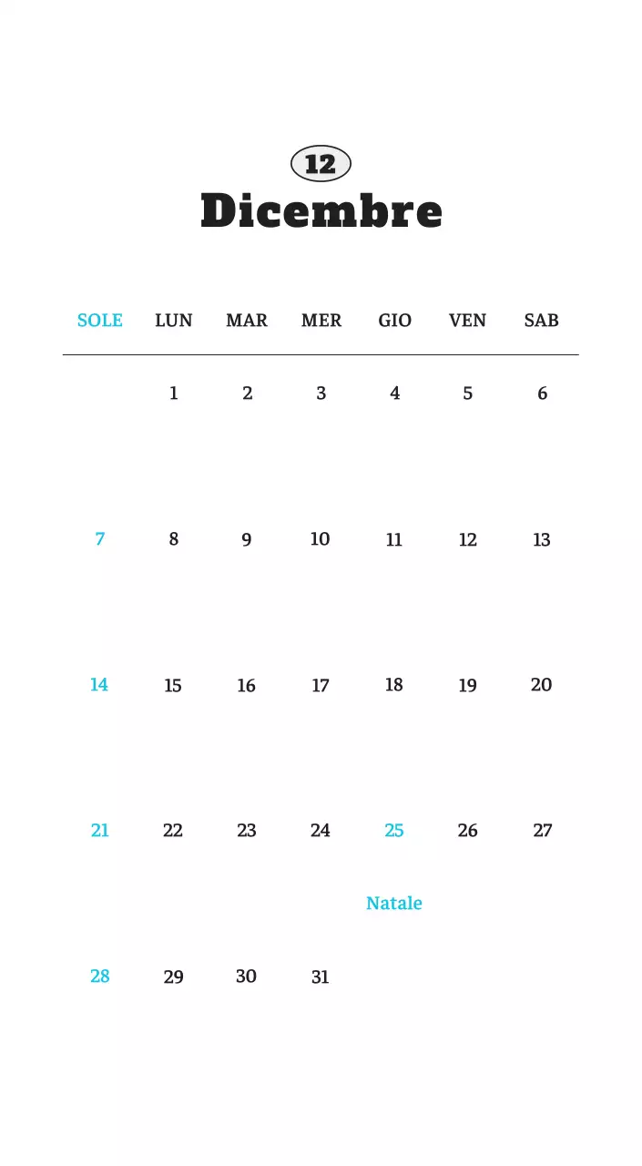 Calendario fotografico degli animali del balletto bianco e ordinato