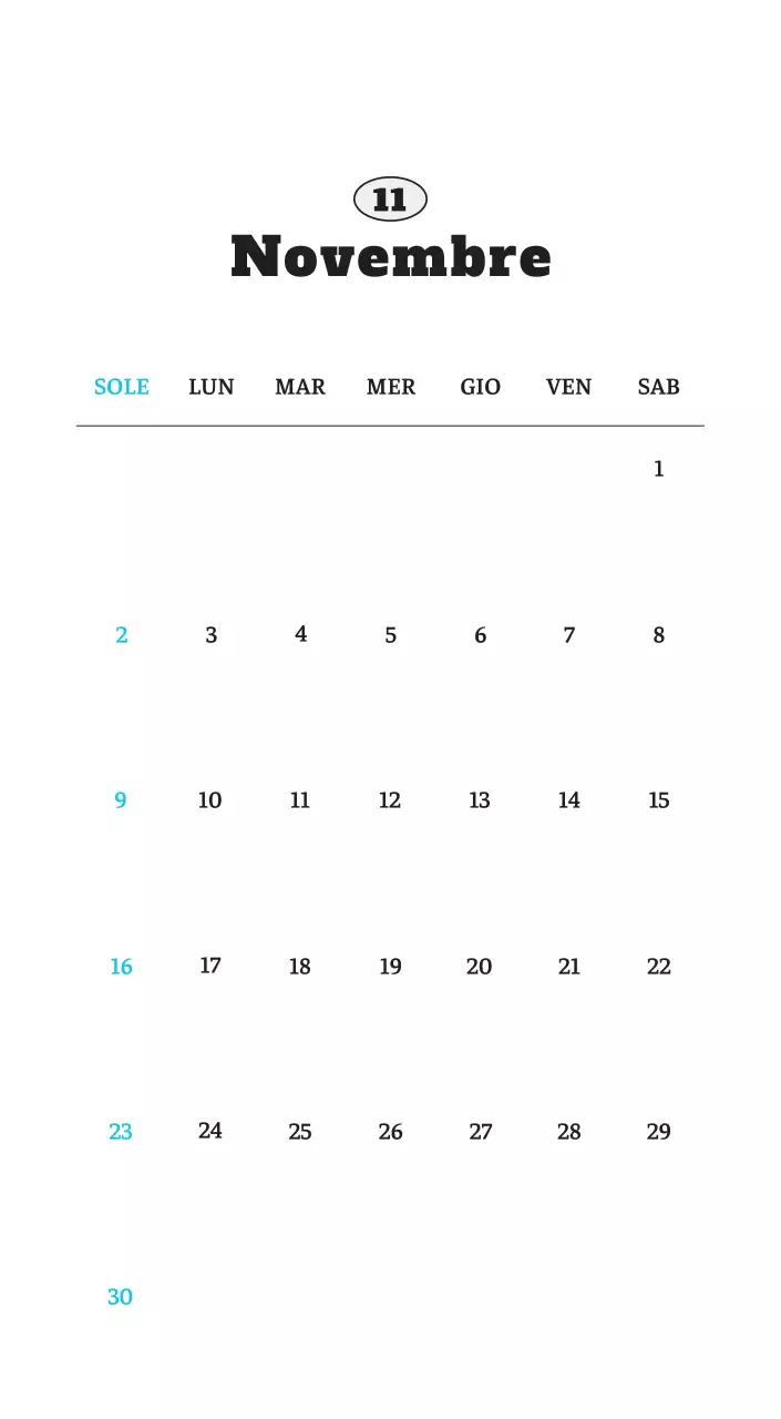 Calendario fotografico degli animali del balletto bianco e ordinato