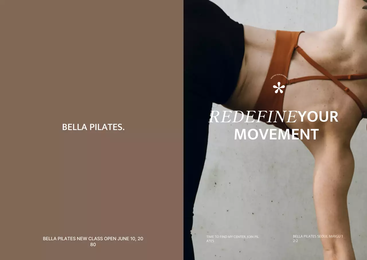 Brown Modern Movement Ad