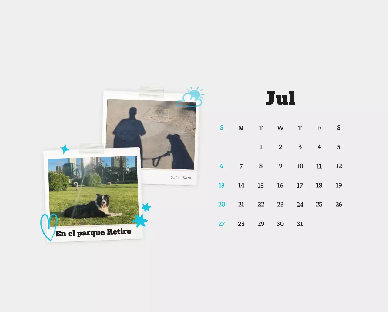 Ballet Blanco Neat Animal Foto Calendario