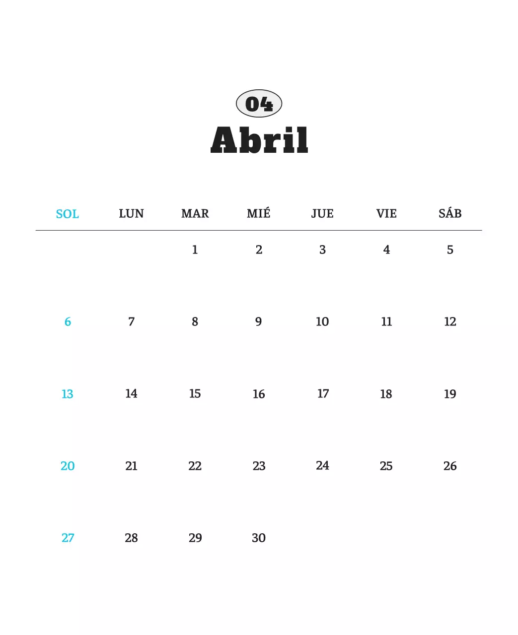 Ballet Blanco Neat Animal Foto Calendario