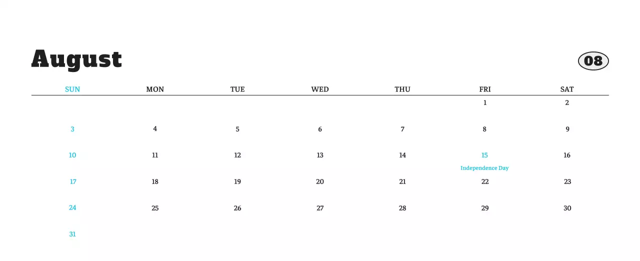 White neat pet photo calendar