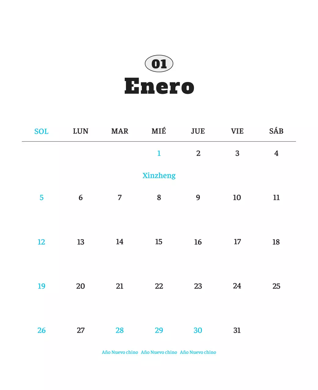 Ballet Blanco Neat Animal Foto Calendario