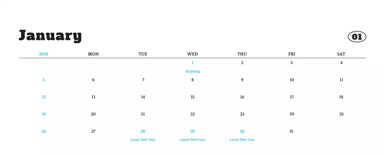 White neat pet photo calendar