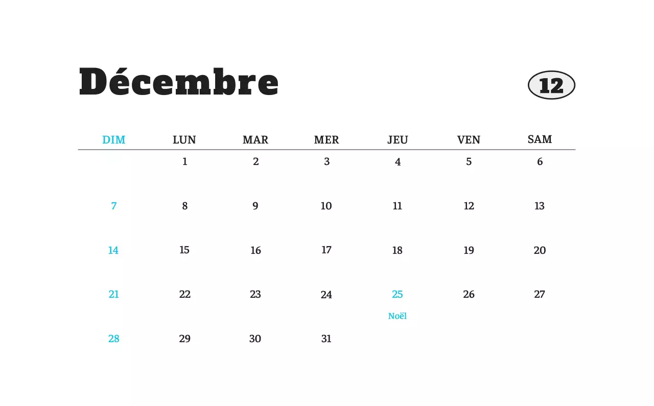 Calendrier photo blanc Neat Ballet Animal