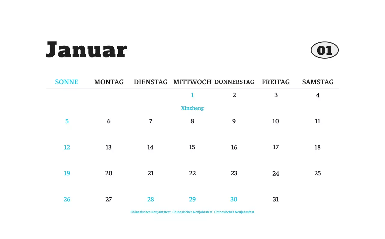 Weißer Neat Ballet-Tier-Fotokalender