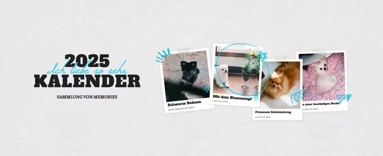 Weißer Neat Ballet-Tier-Fotokalender