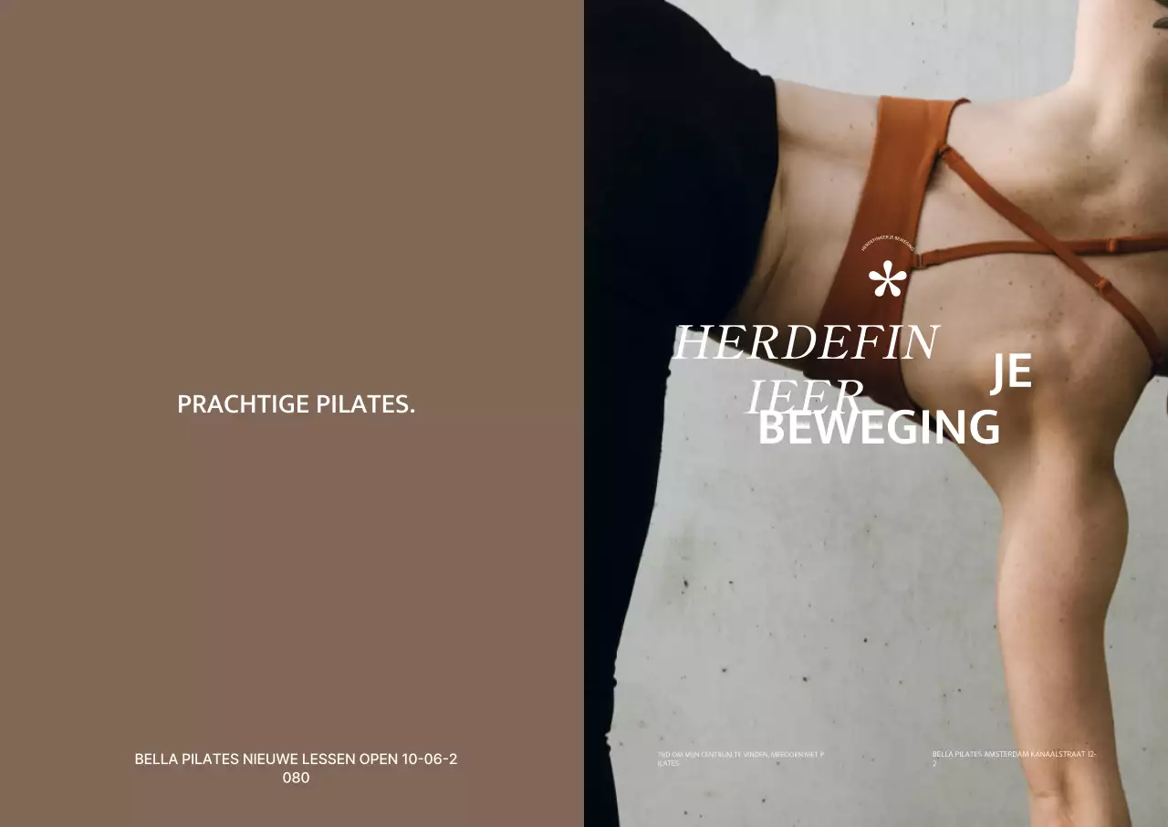 Bruine moderne workout-advertentie