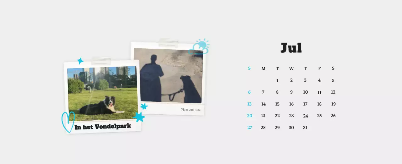 Witte Nette Ballet Dierenfotokalender