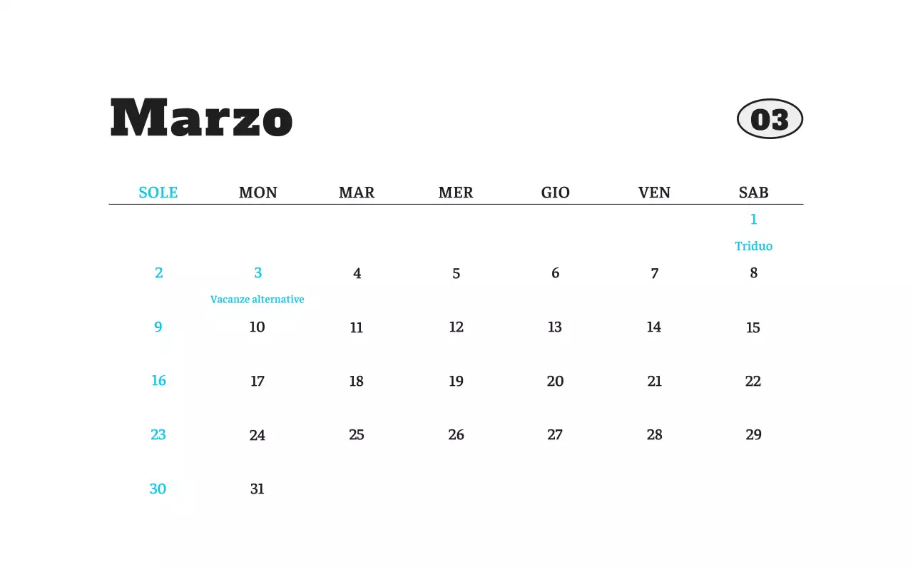 Calendario fotografico degli animali del balletto bianco e ordinato