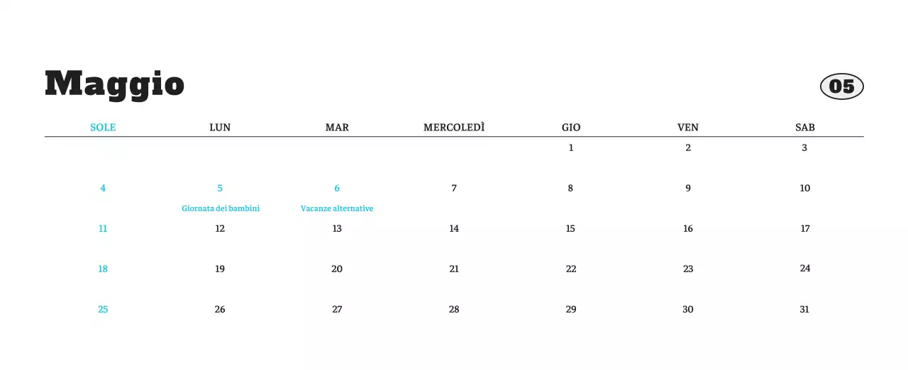 Calendario fotografico degli animali del balletto bianco e ordinato