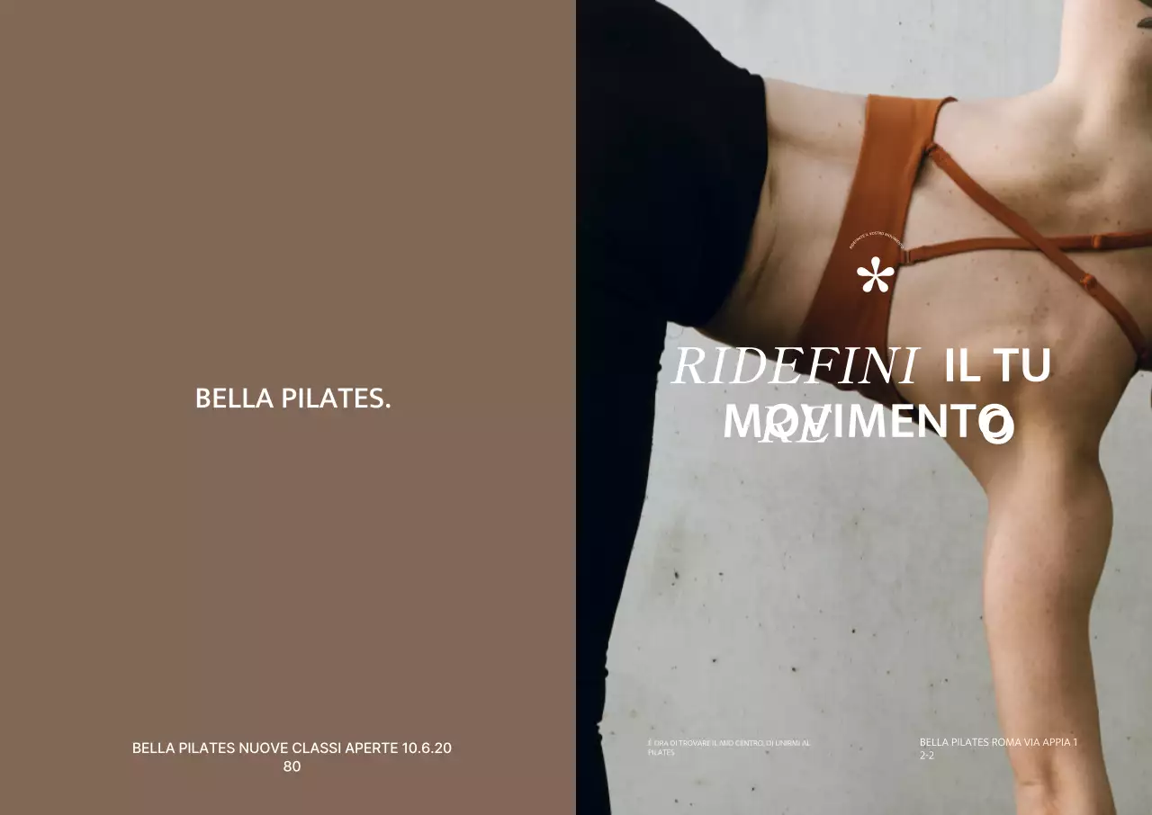 Annuncio di allenamento moderno in marrone