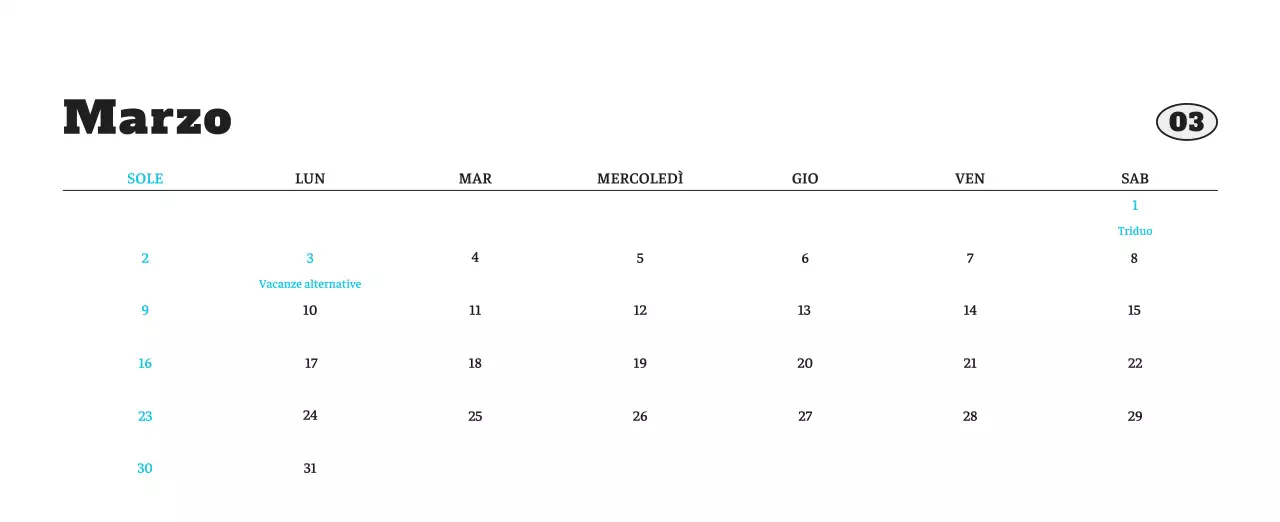 Calendario fotografico degli animali del balletto bianco e ordinato