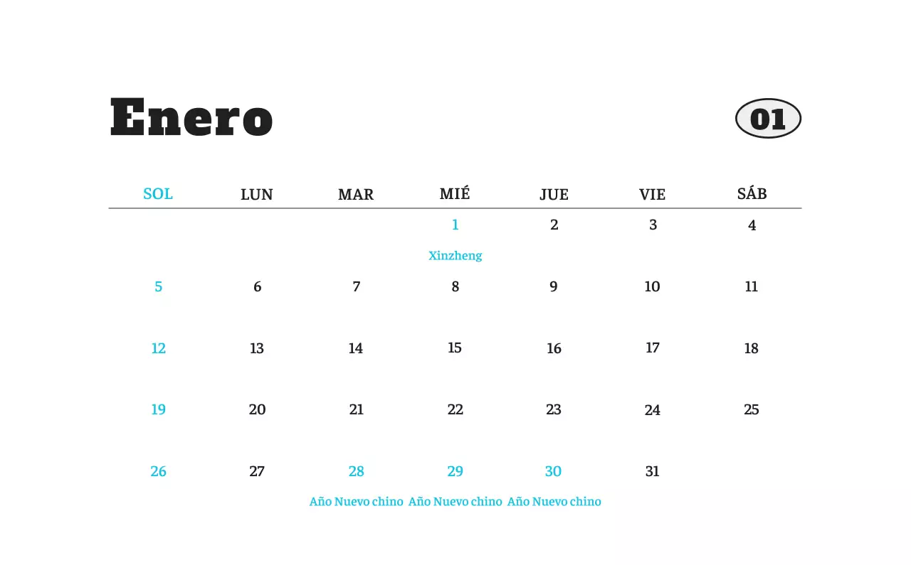 Ballet Blanco Neat Animal Foto Calendario