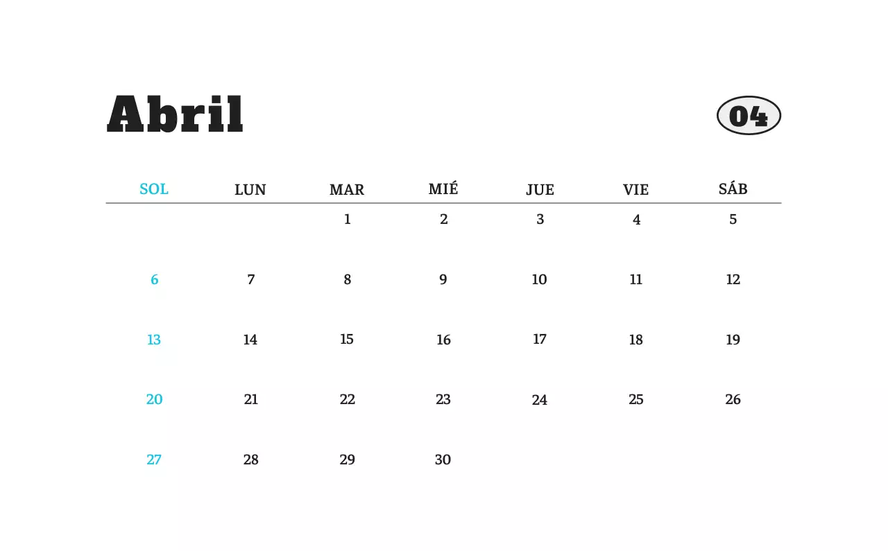 Ballet Blanco Neat Animal Foto Calendario