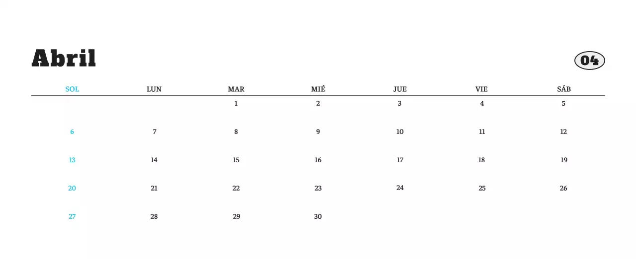 Ballet Blanco Neat Animal Foto Calendario