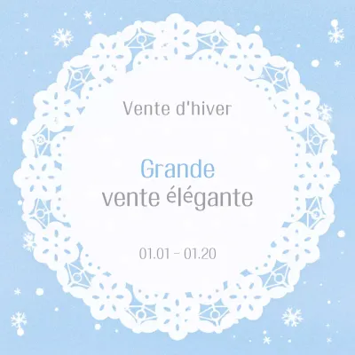 Événement de vente élégant bleu clair