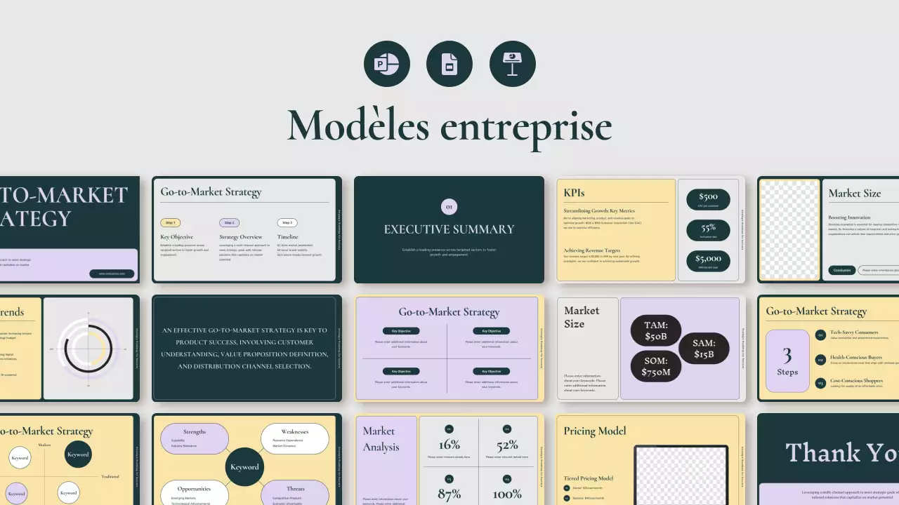 guide du plan de marketing pour les entreprises modernes vertes et roses