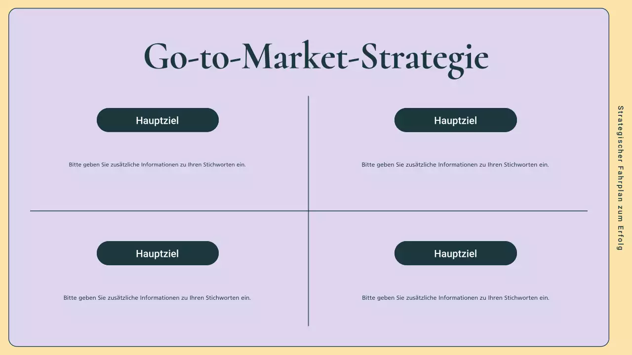 Grüner und rosafarbener Marketingplan für moderne Unternehmen