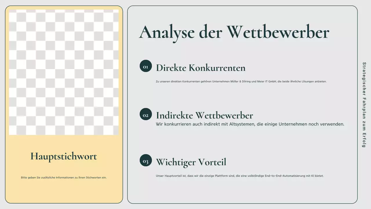 Grüner und rosafarbener Marketingplan für moderne Unternehmen