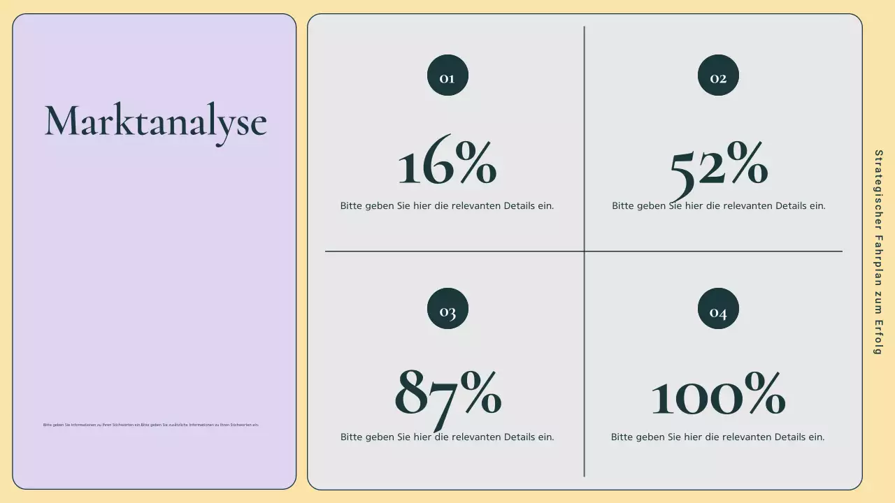 Grüner und rosafarbener Marketingplan für moderne Unternehmen