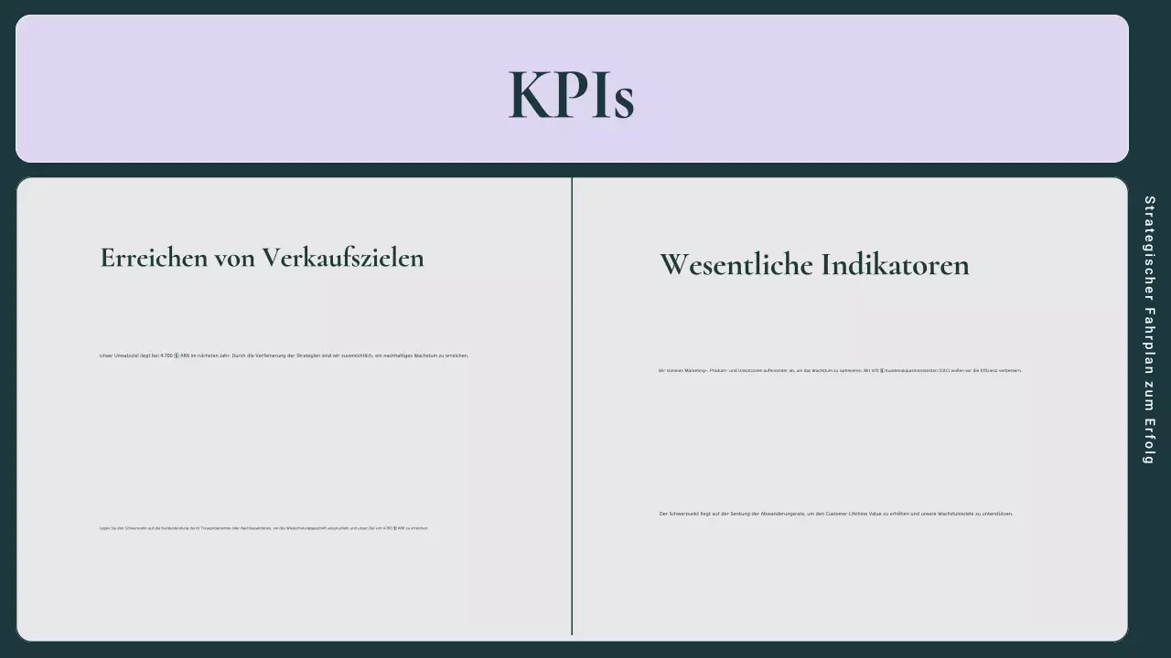 Grüner und rosafarbener Marketingplan für moderne Unternehmen