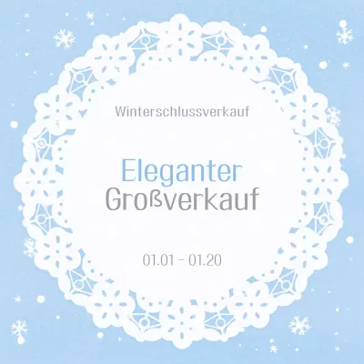 Hellblaue elegante Verkaufsveranstaltung