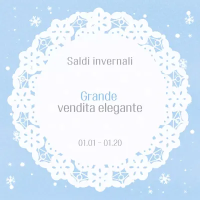 Vendita evento elegante di colore azzurro