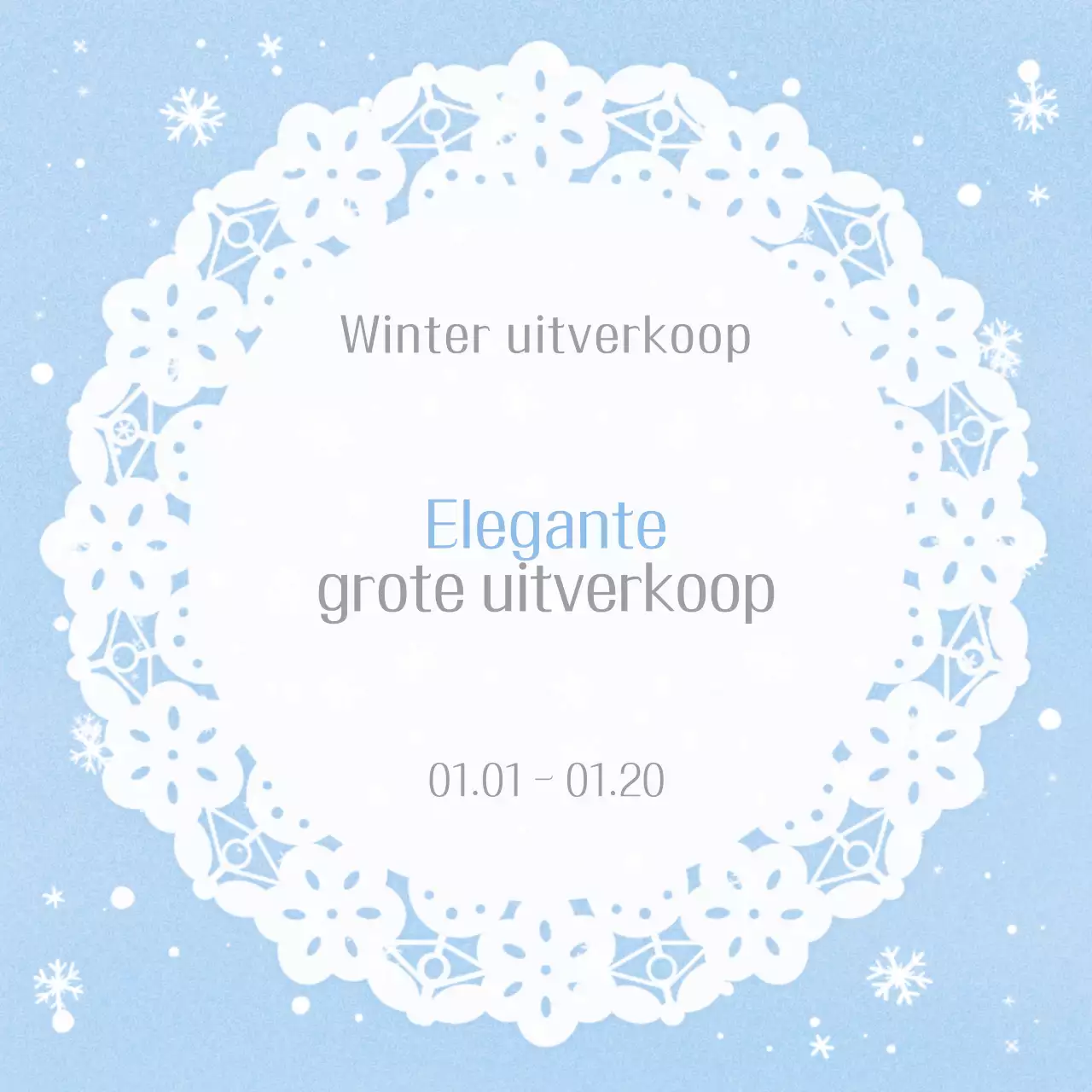 Lichtblauwe elegante uitverkoop