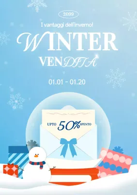 Promozione invernale Light Blue Modern Sale