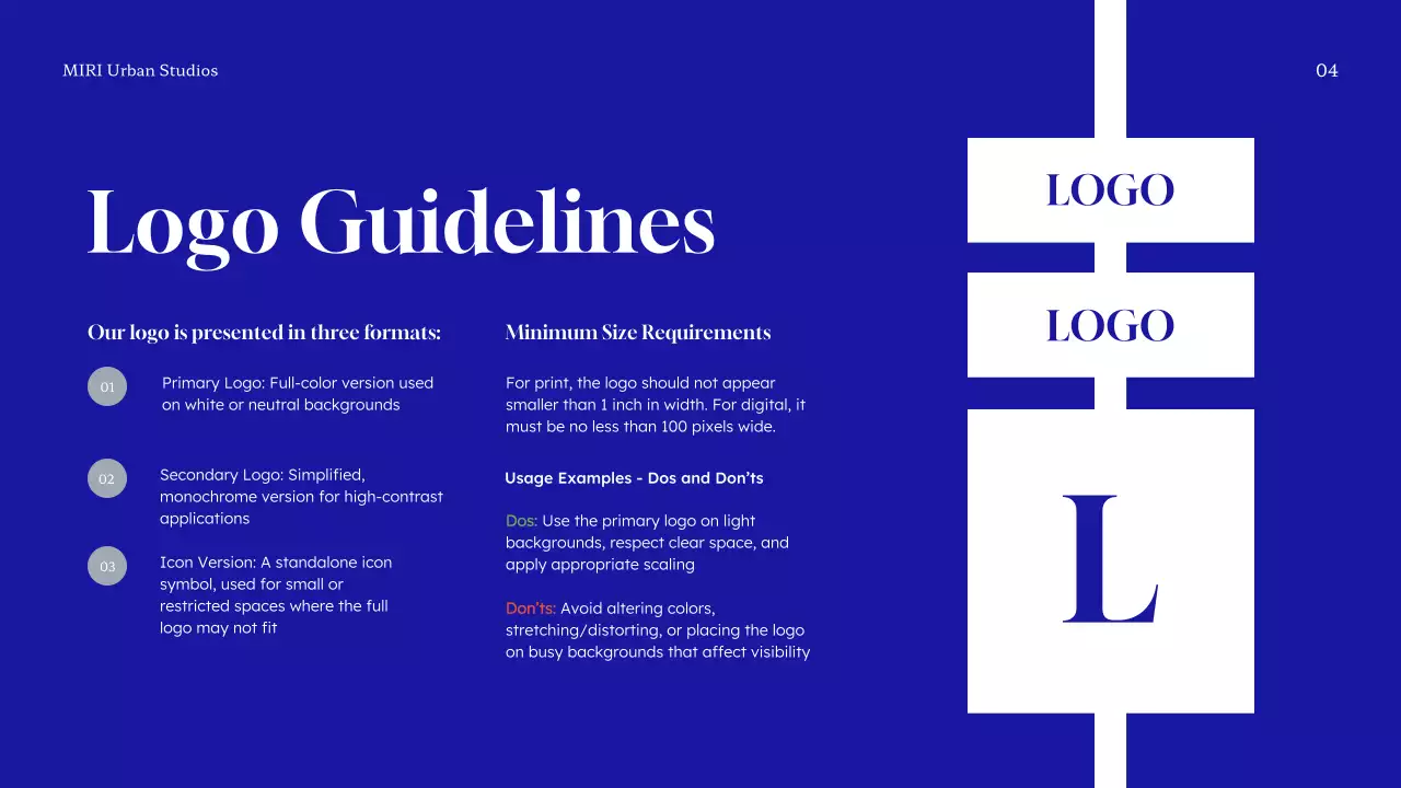 Blue Modern Brand Guideline Presentation